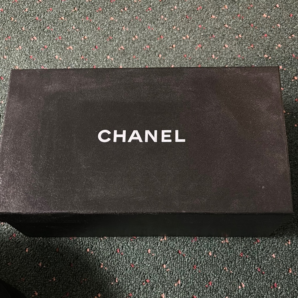 CHANEL Black Gift Box with White Logo